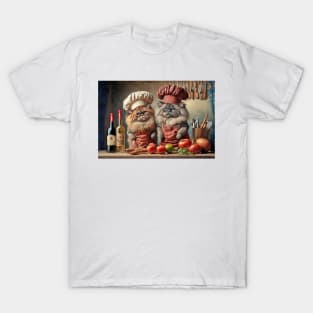 Two Himalayan Cat Chefs in the Kitchen T-Shirt